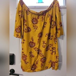 Old Navy Off the Shoulder Floral dress/tunic Size XL